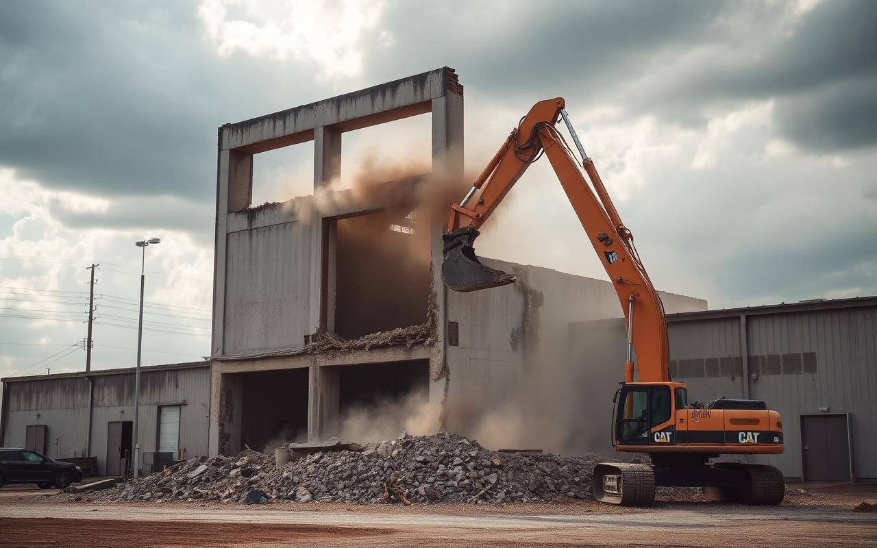 Demolition project in progress